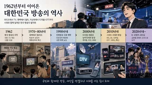 Korean broadcast TV history since 1962