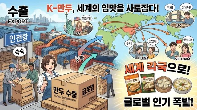 Korean mandu dumplings global export