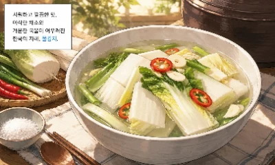 Korean mul kimchi water kimchi clear broth