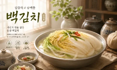 Korean white kimchi baek kimchi mild