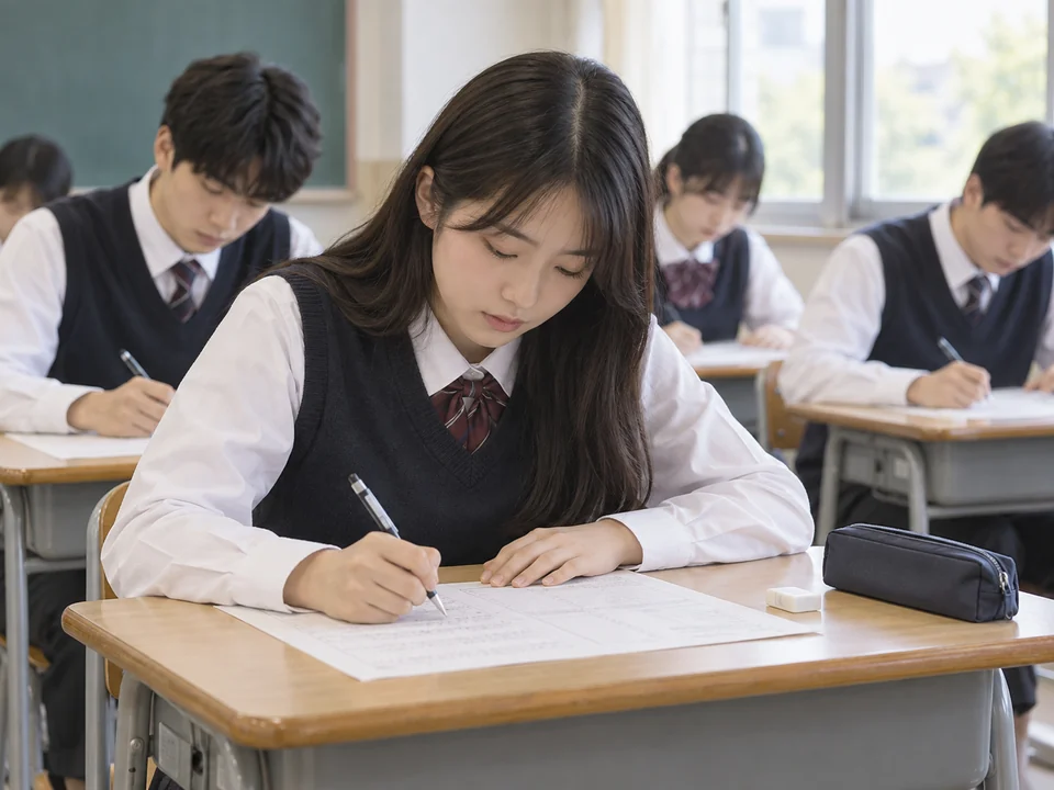 시험 — Exam / test — 시험을 보다 = to take an exam