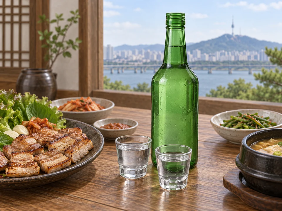 소주 — Soju — Korea's iconic distilled rice spirit; the world's best-selling spirit