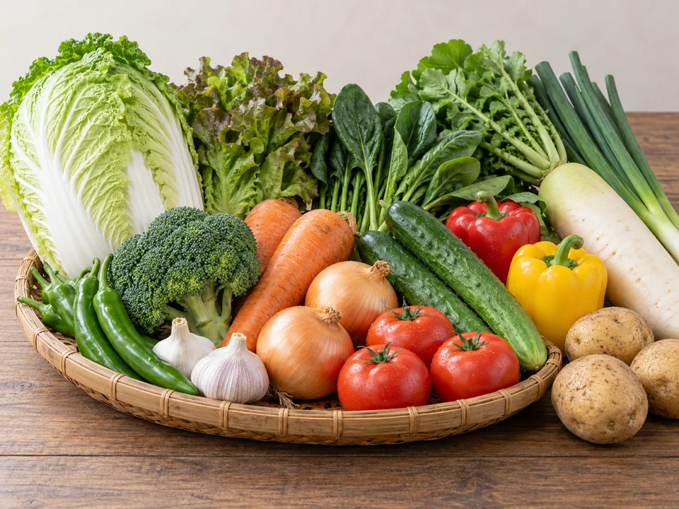 채소 — Vegetables — 야채 (yaechae) is also commonly used