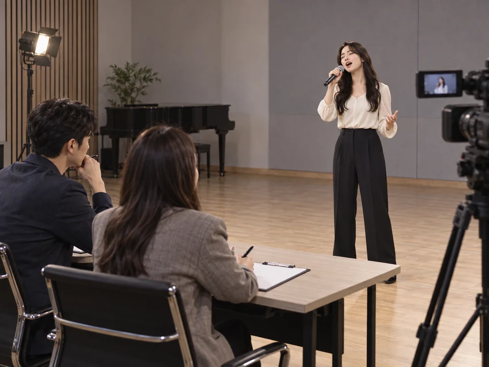 오디션 — Audition — from English; 오디션 프로그램 = audition reality show