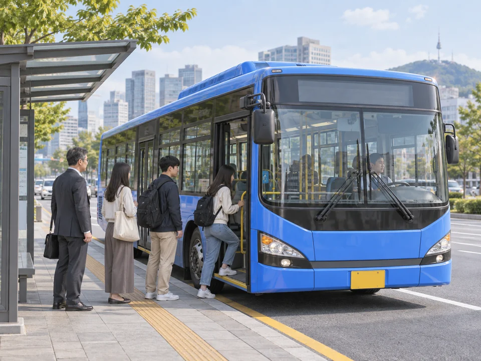 버스 — Bus — from English 'bus'