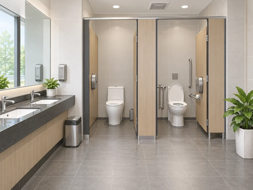 화장실 — Restroom / toilet — literally 'makeup room'