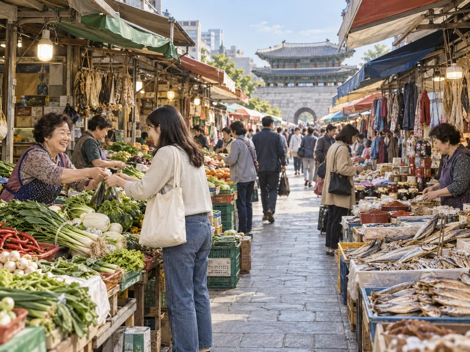 시장 — Traditional market — Namdaemun and Dongdaemun are famous examples