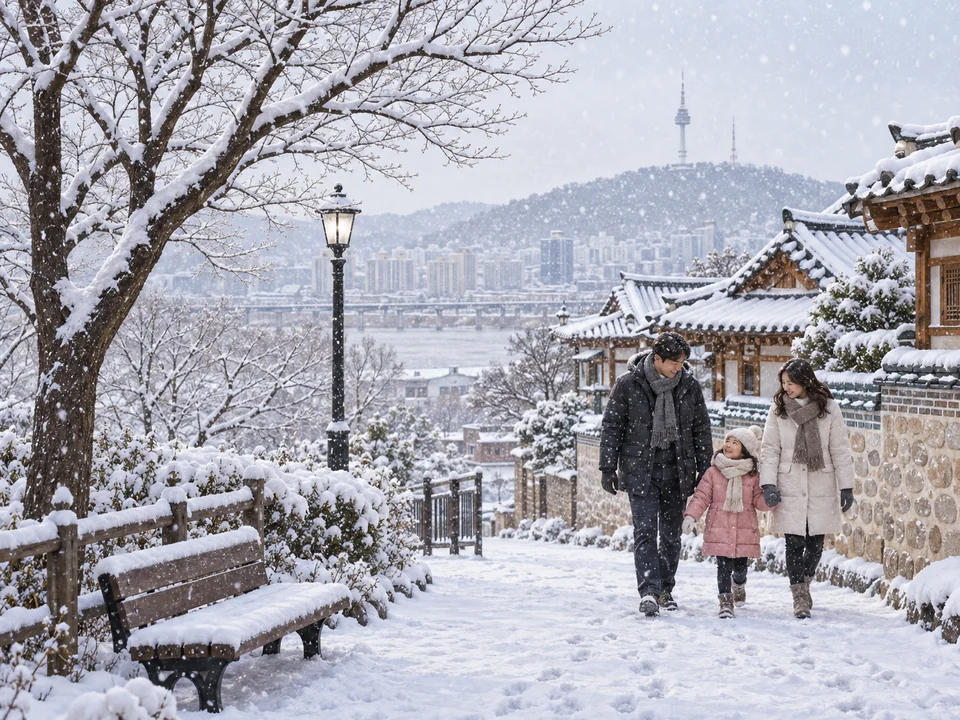 눈 — Snow — 눈이 와요 = it's snowing