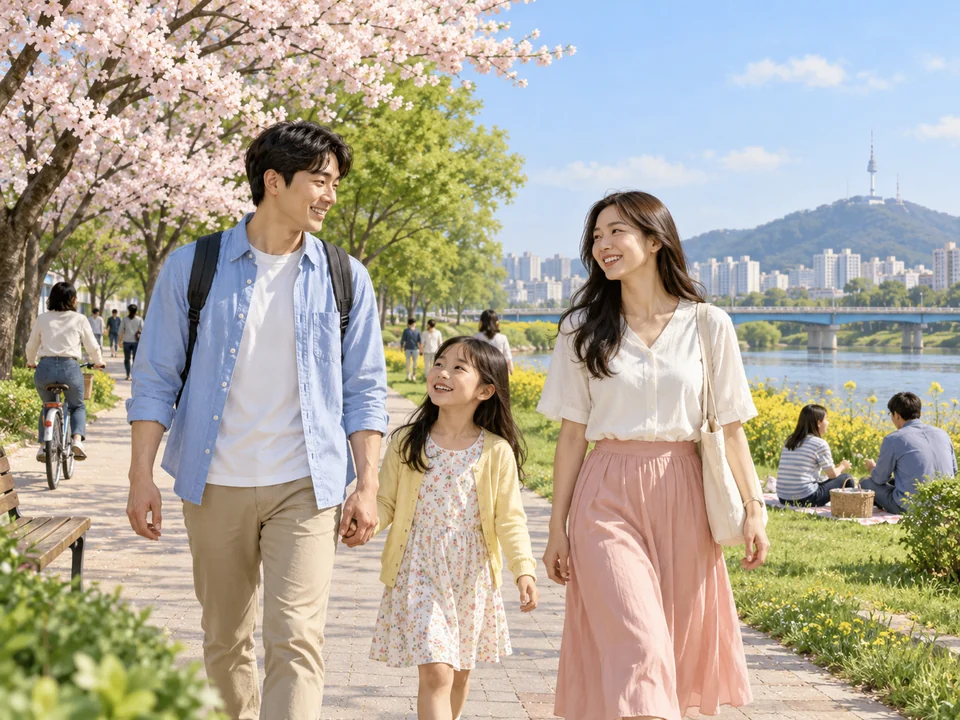봄 — Spring — famous for cherry blossoms (벚꽃)